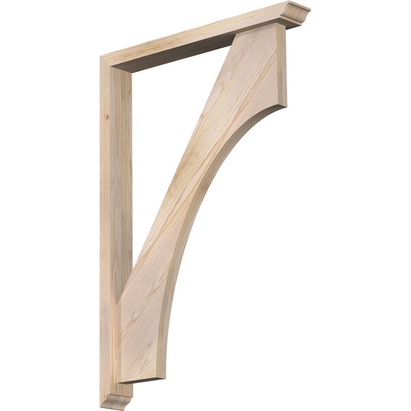 Ekena Millwork Westlake Traditional Smooth Bracket w/ Offset Brace, Douglas Fir, 3 1/2"W x 26"D x 38"H BKT0402X26X38WTL01SDF - main